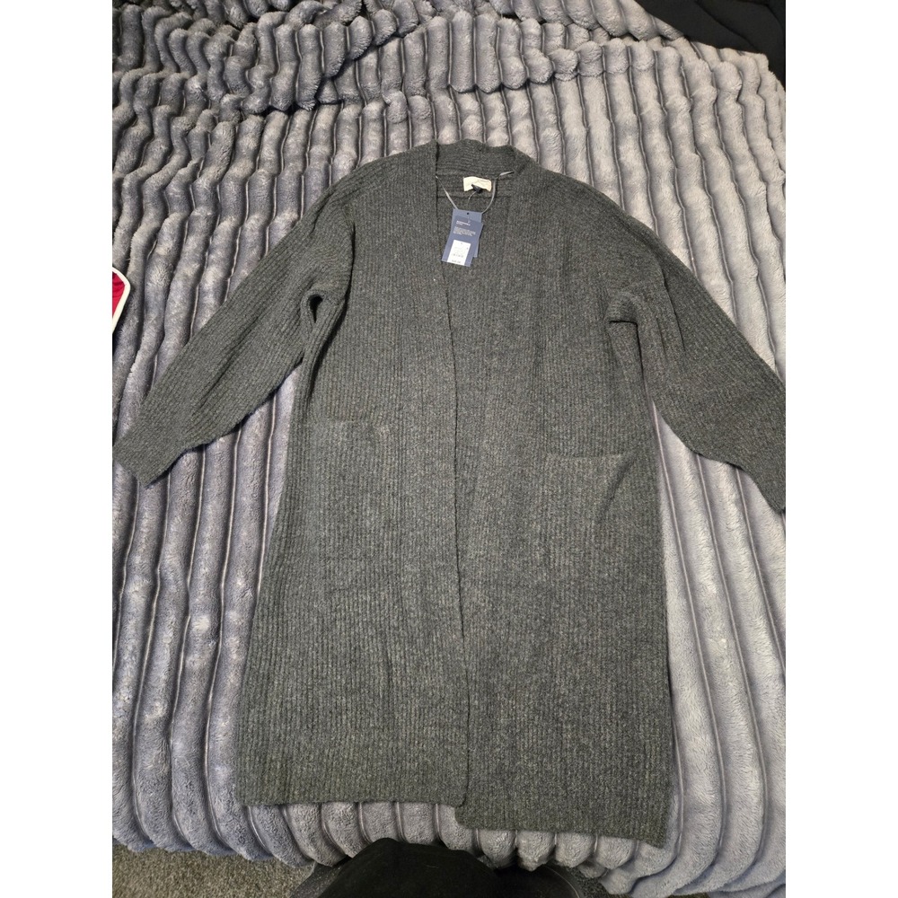 Universal Thread Womens Dark Gray Ribbed Longline Duster Cardigan Sweater Large